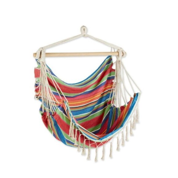 Other - SUMMER STRIPE HAMMOCK CHAIR WITH FRINGE TRIM